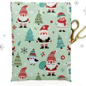 20 Woodland Santa 10x13 designer poly mailer